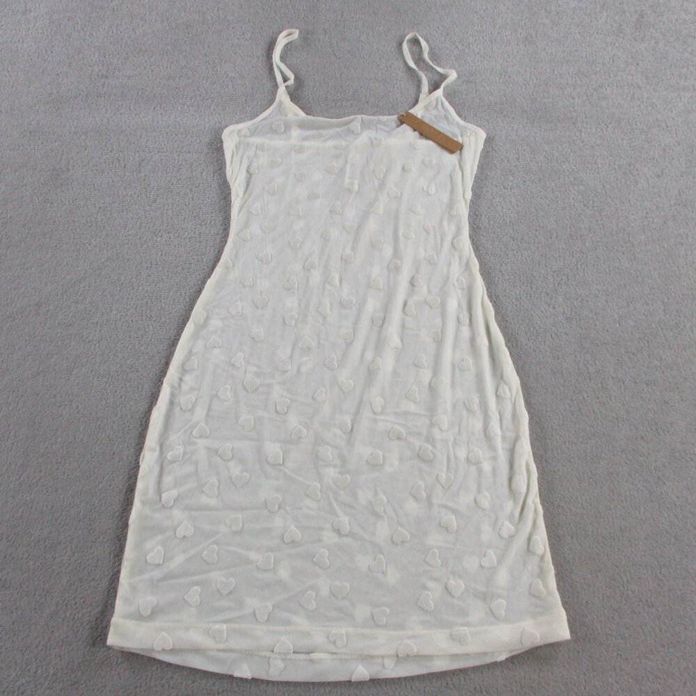SKIMS Sheer Velvet Mini Slip Dress Womens 2XS XXS Marble Hearts All Over NWT - Picture 2 of 9